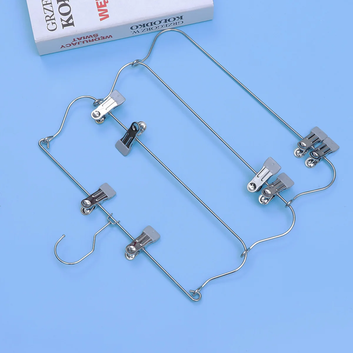 Multifunctional Metal Clothes Hangers Silver Foldable Pants Skirt Swing Arm Clips Organizer Closet Rack Wrinkle Free 
Multifunctional Metal Clothes Hangers Silver Foldable Pants Skirt Swing Arm Clips Organizer Closet Rack Wrinkle Free