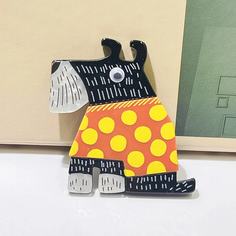 Cute Cartoon Dot Dog Acrylic Brooches For Women Trendy Handmade Animal Pins Badge Jewelry Accessories
Cute Cartoon Dot Dog Acrylic Brooches For Women Trendy Handmade Animal Pins Badge Jewelry Accessories