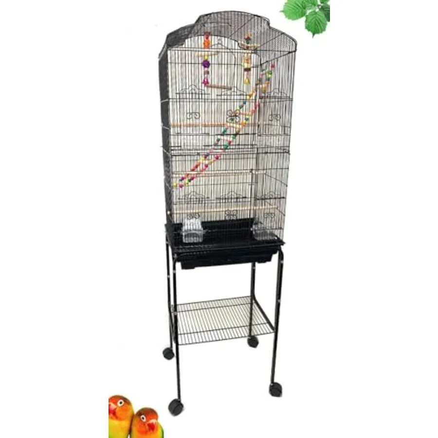 63-Inch Large Flight Bird Cage with Climbing Ladder Play Toys Nesting Box Removable Stand in Natural Wood Color for Cockatiel P
63-Inch Large Flight Bird Cage with Climbing Ladder Play Toys Nesting Box Removable Stand in Natural Wood Color for Cockatiel P