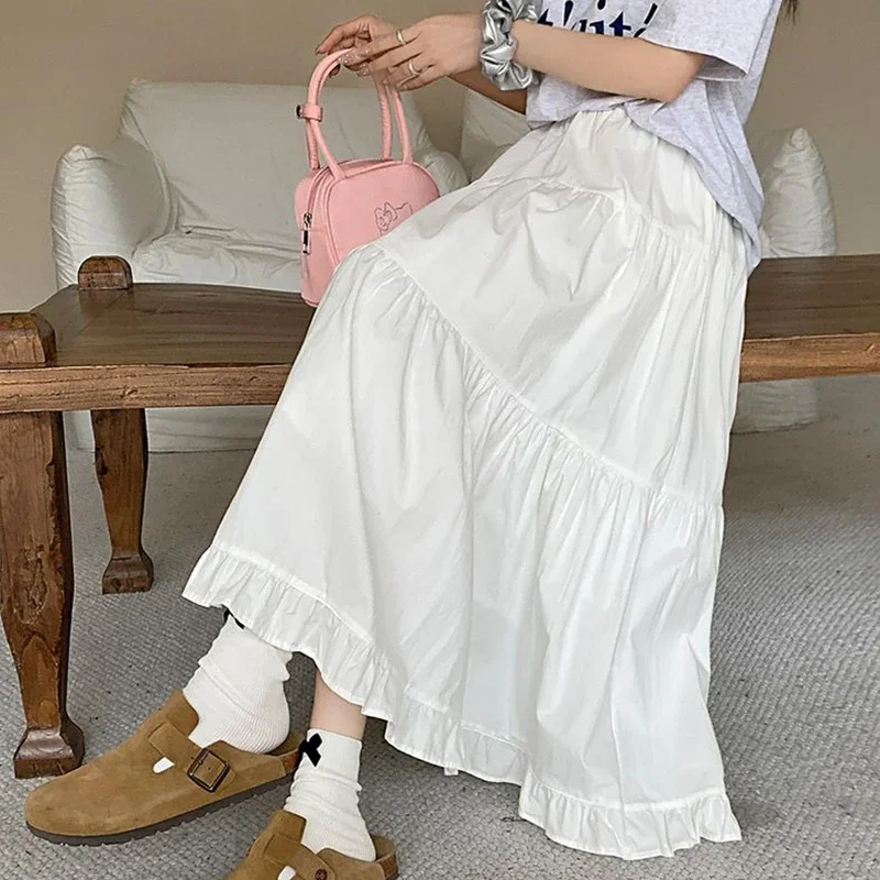 Rimocy Korean Fashion White Long Skirt Women 2024 Summer High Waist Cake Skirts Woman Sweet Simple Loose A Line Skirts Laides
Rimocy Korean Fashion White Long Skirt Women 2024 Summer High Waist Cake Skirts Woman Sweet Simple Loose A Line Skirts Laides
