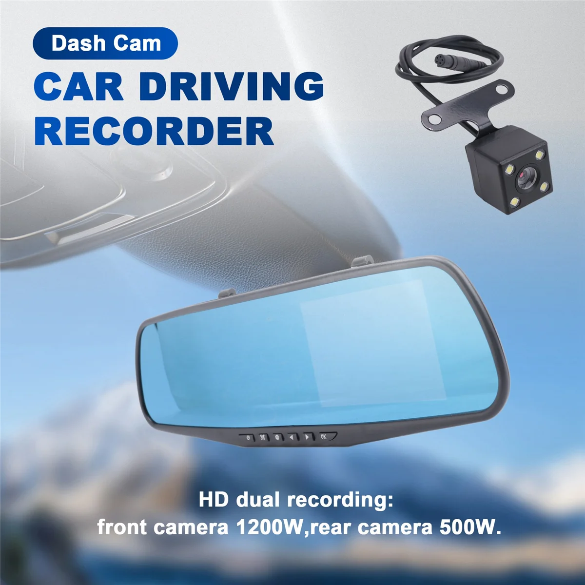 4,3-дюймовый автомобильный видеорегистратор, зеркало заднего вида, видеорегистратор для вождения, двойная супер популярная задняя камера, видеорегистратор
4,3-дюймовый автомобильный видеорегистратор, зеркало заднего вида, видеорегистратор для вождения, двойная супер популярная задняя камера, видеорегистратор