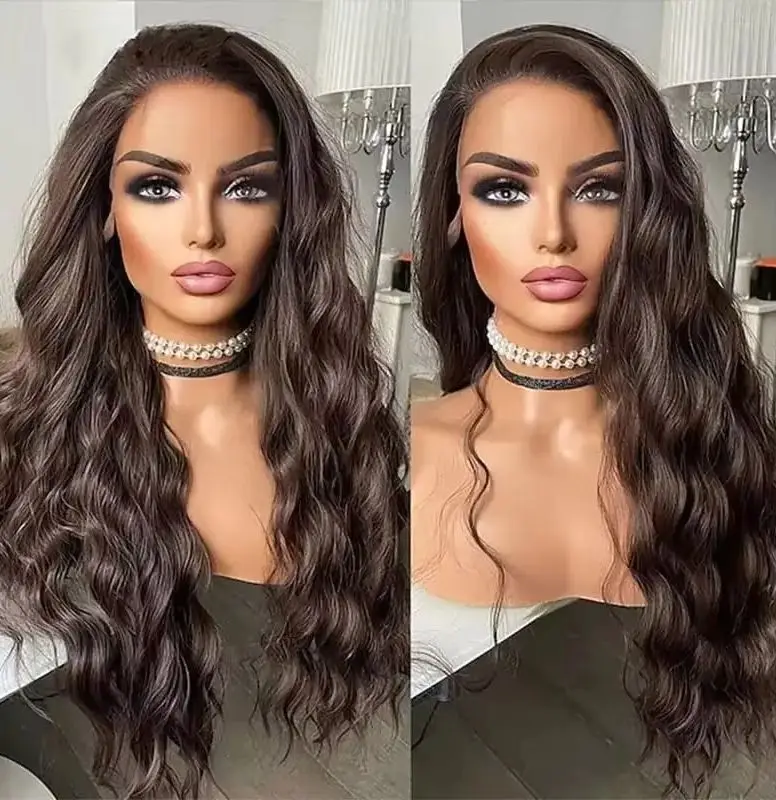 Dark Brown Wigs Body Wave Lace Frontal Wig 13X4 HD Lace Wig Brown Synthetic High Quality Heat Resistant Daily Party Wear Cosplay
Dark Brown Wigs Body Wave Lace Frontal Wig 13X4 HD Lace Wig Brown Synthetic High Quality Heat Resistant Daily Party Wear Cosplay
