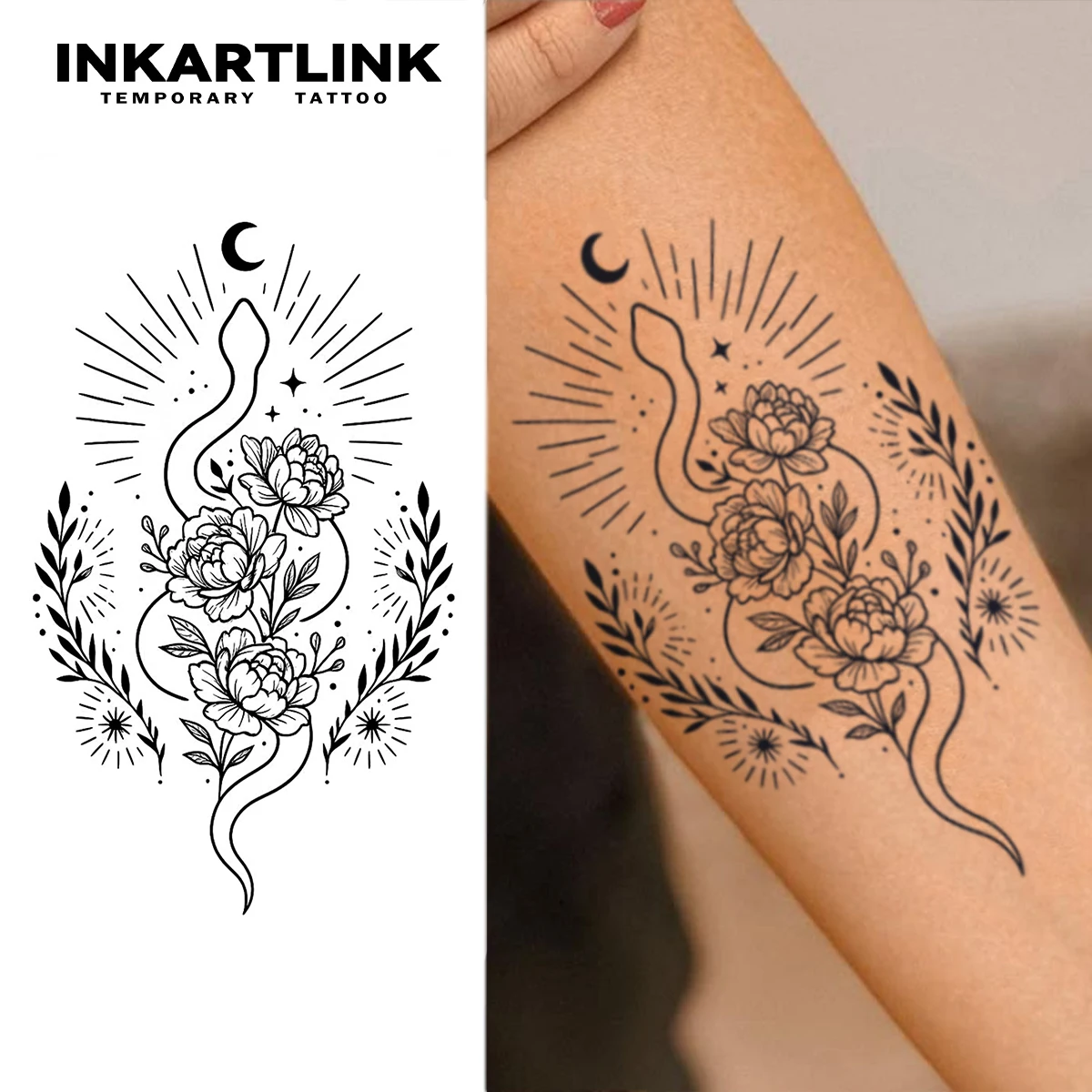 Тату-наклейка INKARTLINK Starlight Snake Totem Juice, водостойкая, с непрерывным цветовым отображением, держится 1-2 недели, незаменима для модных людей
Тату-наклейка INKARTLINK Starlight Snake Totem Juice, водостойкая, с непрерывным цветовым отображением, держится 1-2 недели, незаменима для модных людей