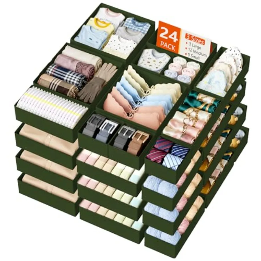 Drawer Organizer Clothes - Closet Drawer Organizer Bins for Baby Clothes Storage, Fabric Dresser Organizer for Nursery Bedroom,
Drawer Organizer Clothes - Closet Drawer Organizer Bins for Baby Clothes Storage, Fabric Dresser Organizer for Nursery Bedroom,