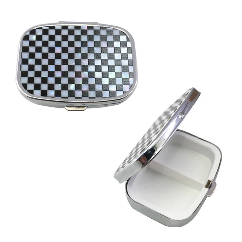 50PCS Small Medicine Box Metal Medicine Box Portable Medicine Box Two Compartments in the Medicine Box Are Made of Chrome
50PCS Small Medicine Box Metal Medicine Box Portable Medicine Box Two Compartments in the Medicine Box Are Made of Chrome