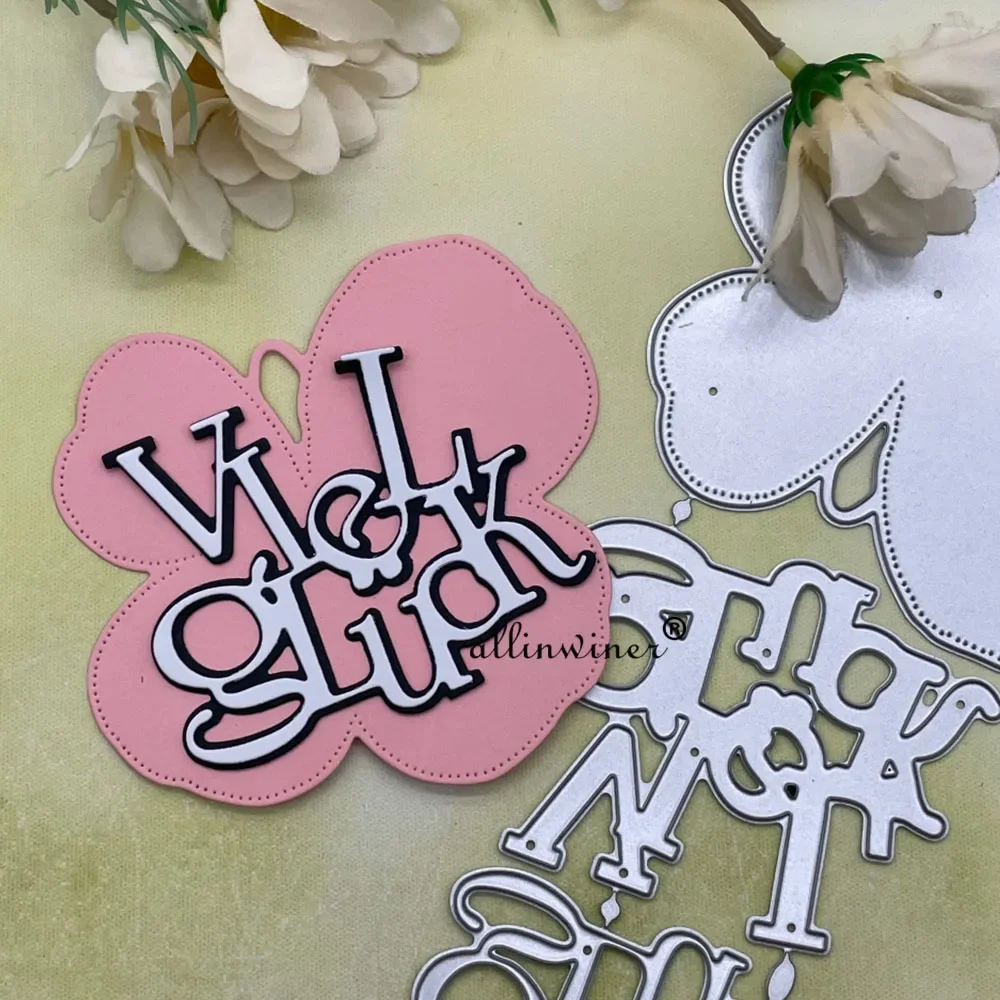 New Viel Glck Flower Letters DIY Craft Metal Cutting Die Scrapbook Embossed Paper Card Album Craft Template Stencil Dies
New Viel Glck Flower Letters DIY Craft Metal Cutting Die Scrapbook Embossed Paper Card Album Craft Template Stencil Dies