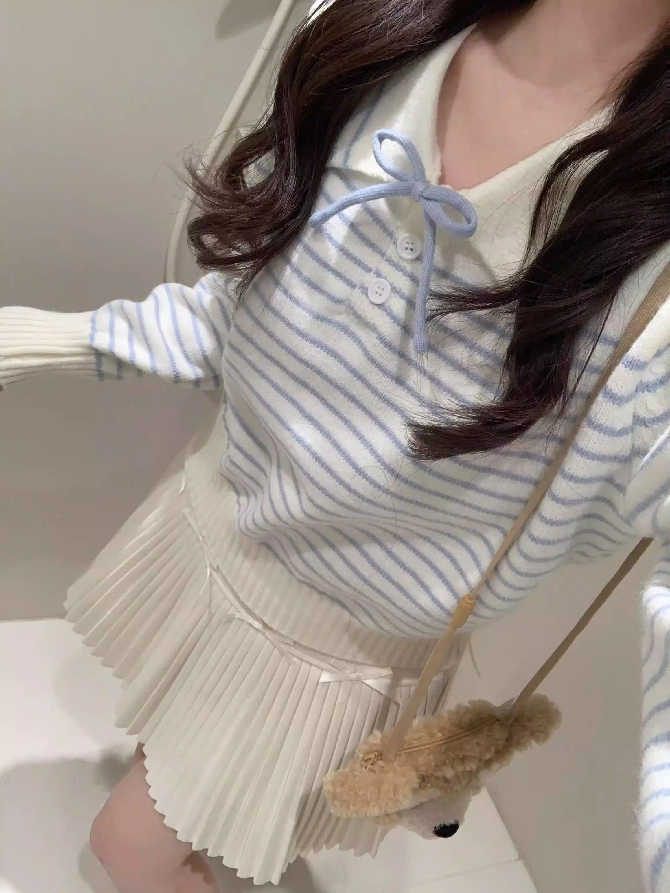 Womens Pullovers Scalloped Hem Cuffs Design Sweet Cute Knitted Sweater Crew Neck Long Sleeve Solid Color Slim Fit Fashion
Womens Pullovers Scalloped Hem Cuffs Design Sweet Cute Knitted Sweater Crew Neck Long Sleeve Solid Color Slim Fit Fashion