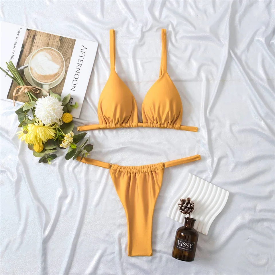 Sexy Sling Bikini Push Up Swimsuit String Backless Swimwear Women 2 Piece Brazil Beach Tangas Bathing Suit Vacation Outfit
Sexy Sling Bikini Push Up Swimsuit String Backless Swimwear Women 2 Piece Brazil Beach Tangas Bathing Suit Vacation Outfit