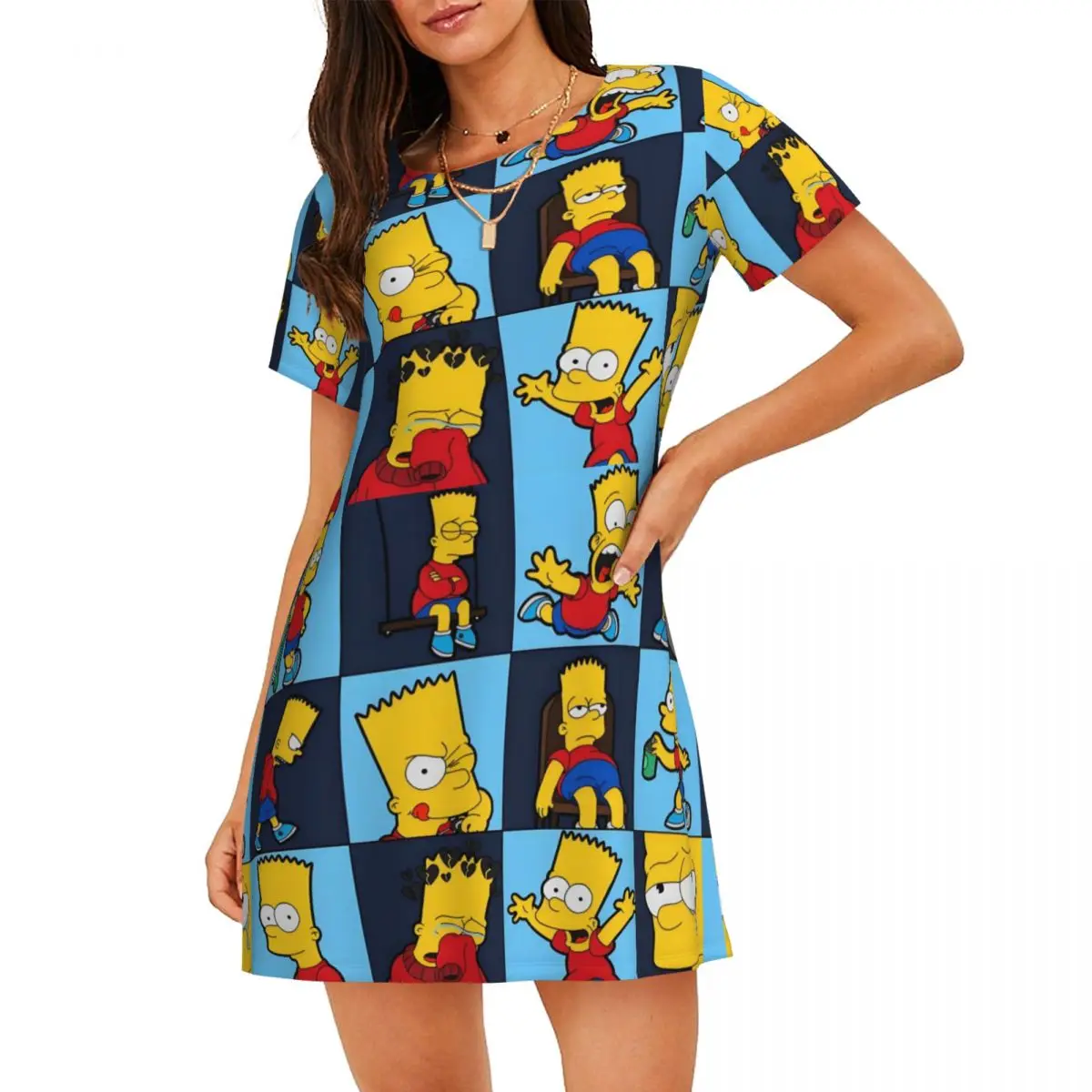 Custom Simpsons Women Nightgown Sleepwear Short Sleeves 3D Print For Vacations Travels Sleepdress Women's Pajamas
Custom Simpsons Women Nightgown Sleepwear Short Sleeves 3D Print For Vacations Travels Sleepdress Women's Pajamas