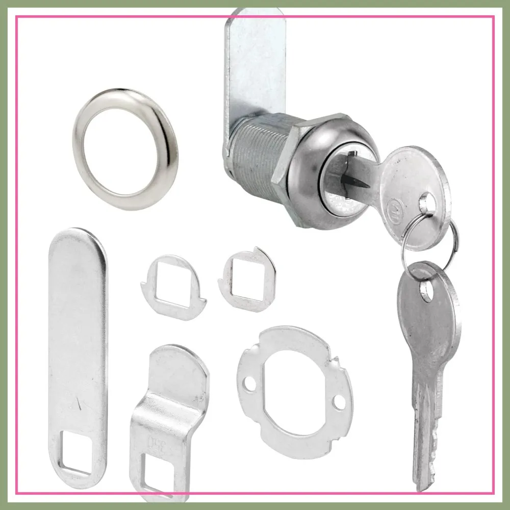 Diecast Drawer and Cabinet Lock with 3 Cams, 2 Keys, for 9/16 In. Max Panel Thickness, Stainless Steel (1 Set)
Diecast Drawer and Cabinet Lock with 3 Cams, 2 Keys, for 9/16 In. Max Panel Thickness, Stainless Steel (1 Set)