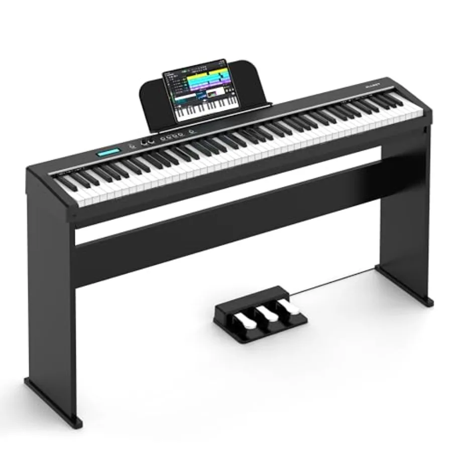 Digital piano for home practice: wooden upright stand, 88-key weighted action, triple pedal, dual 20W stereo speakers, USB-MIDI
Digital piano for home practice: wooden upright stand, 88-key weighted action, triple pedal, dual 20W stereo speakers, USB-MIDI