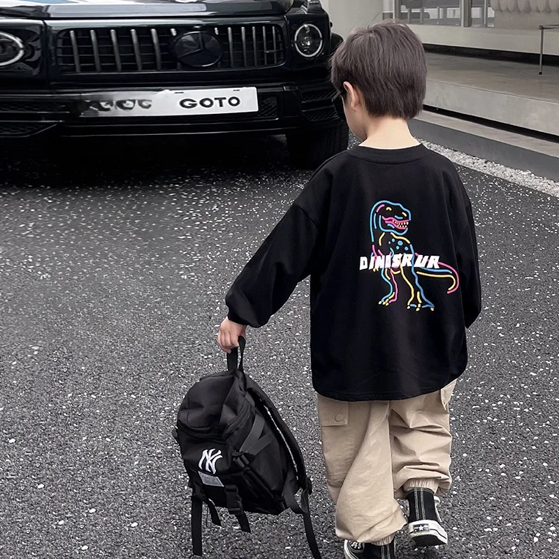 Korean style Kids long sleeve T-shirts cartoon dinosaur Boys O-Neck casual Hoodies Tops
Korean style Kids long sleeve T-shirts cartoon dinosaur Boys O-Neck casual Hoodies Tops