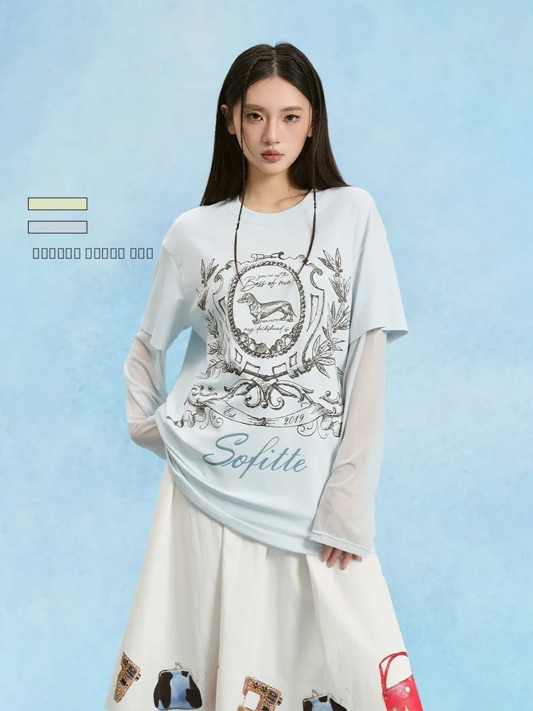 SOFITTE Long Sve T-irt Textured Me Paneling Logo Print ex Summer Casual Loose Fit Cotton Polyester Spandex Blend
SOFITTE Long Sve T-irt Textured Me Paneling Logo Print ex Summer Casual Loose Fit Cotton Polyester Spandex Blend