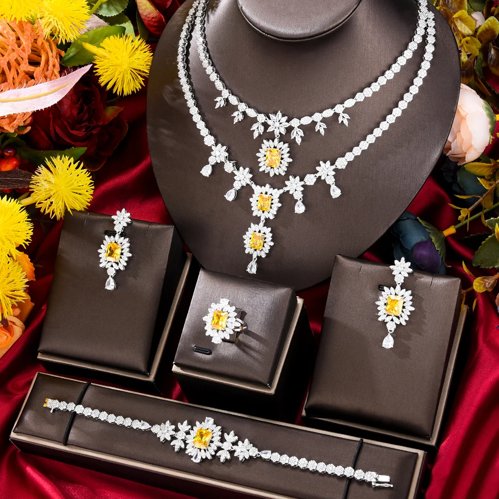 GODKI Luxury Trend Bow Knot African Jewelry Sets Necklace Earrings Bangle Ring Set For Women Wedding Jewelry Trendy HOT New 2023
GODKI Luxury Trend Bow Knot African Jewelry Sets Necklace Earrings Bangle Ring Set For Women Wedding Jewelry Trendy HOT New 2023