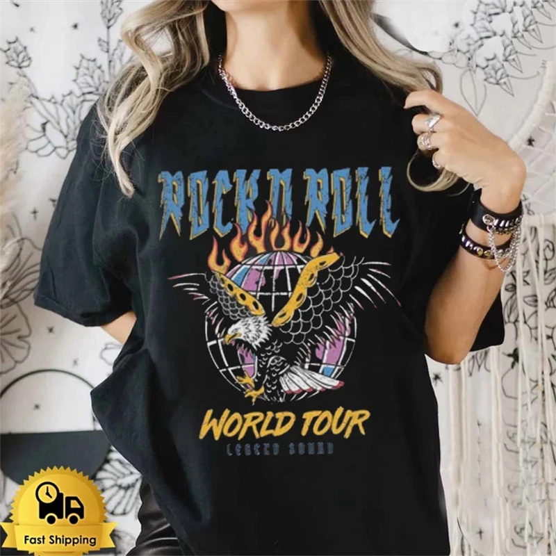 Модная женская Повседневная футболка World Tour с принтом, Милая Черная футболка с круглым вырезом и надписью
Модная женская Повседневная футболка World Tour с принтом, Милая Черная футболка с круглым вырезом и надписью