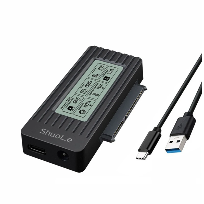 Shuole USB 3.1 Hard Drive Case 2.5/3.5-Inch Hard Drive Adapter Intelligent Digital Display Easy Drive Cable
Shuole USB 3.1 Hard Drive Case 2.5/3.5-Inch Hard Drive Adapter Intelligent Digital Display Easy Drive Cable