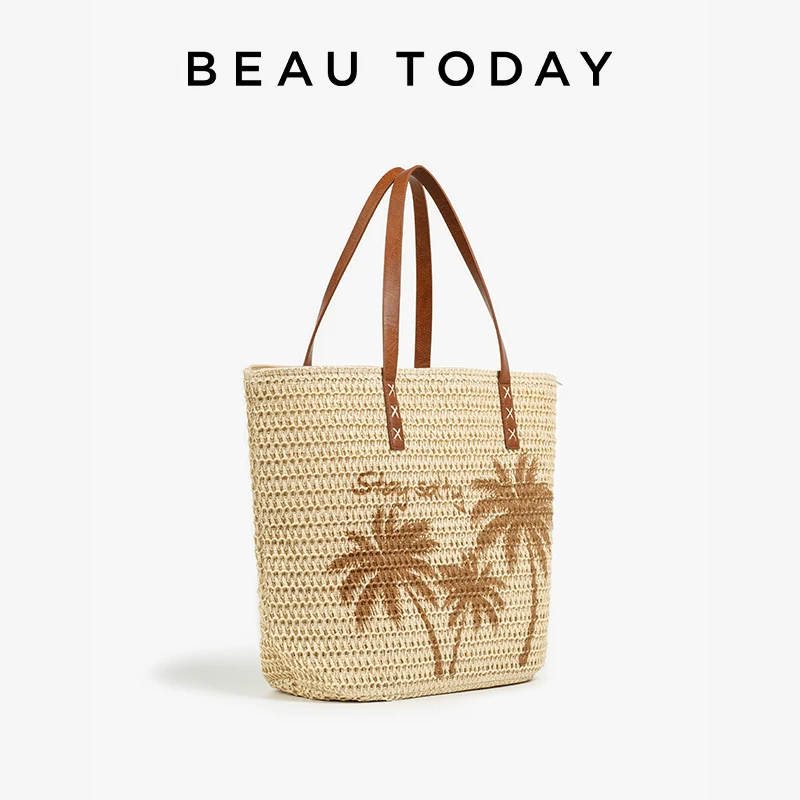 BEAUTODAY Casual Tote Women Papyrus Solid Color Zipper Vacation Handbag Large Capacity Ladies Bag 62126
BEAUTODAY Casual Tote Women Papyrus Solid Color Zipper Vacation Handbag Large Capacity Ladies Bag 62126