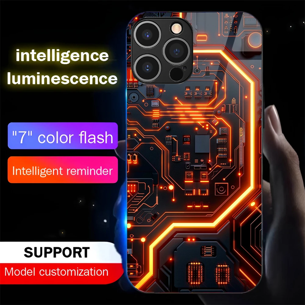 Luxury Chip Pattern LED Light Glow Luminous Phone Case Voice Controlled Shells For iPhone Air 17 16 E 15 14 13 12 11 Pro Max
Luxury Chip Pattern LED Light Glow Luminous Phone Case Voice Controlled Shells For iPhone Air 17 16 E 15 14 13 12 11 Pro Max