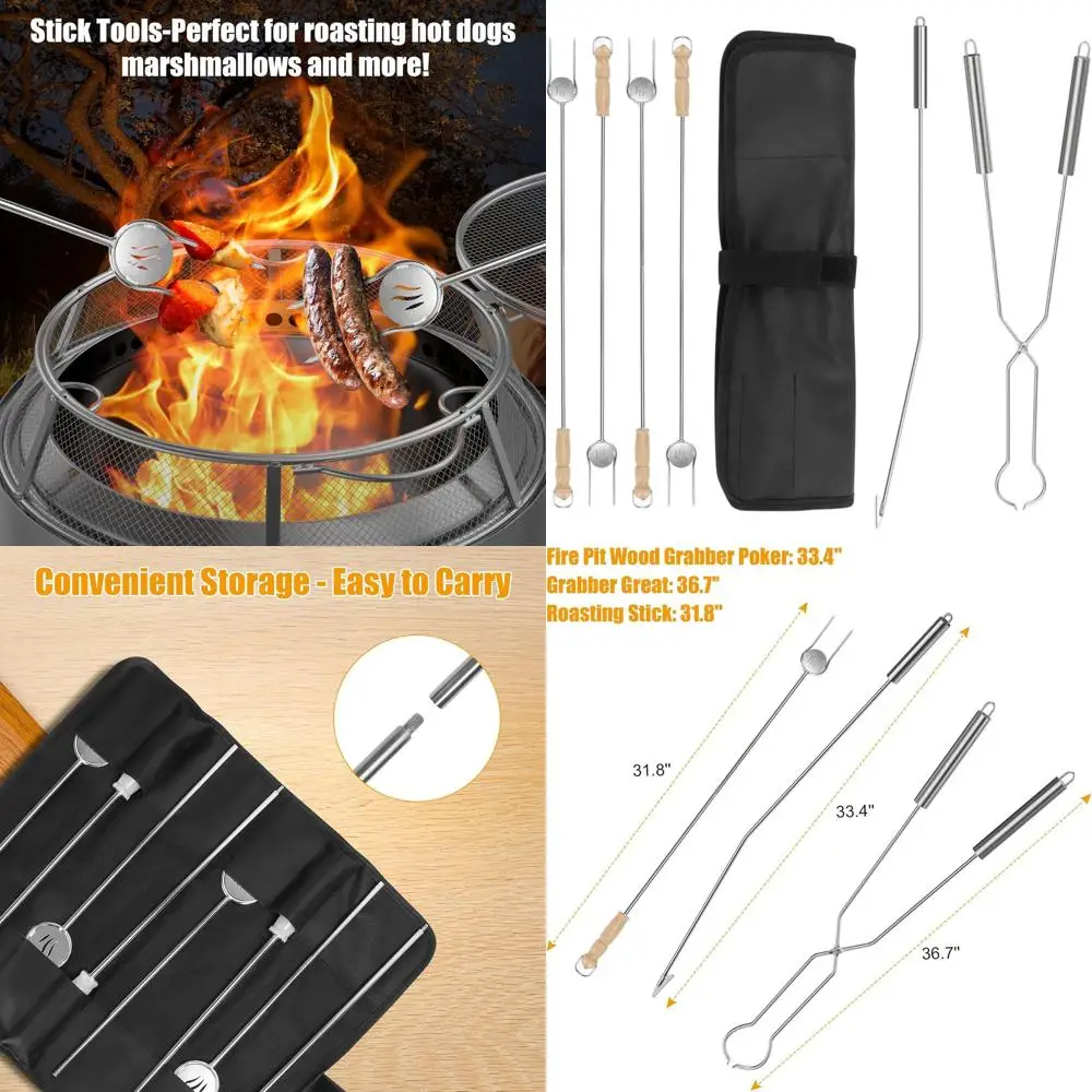 Набор инструментов для костра на открытом воздухе: кофери, щипцы и палочки для жарки для барбекю на заднем дворе и камина
Набор инструментов для костра на открытом воздухе: кофери, щипцы и палочки для жарки для барбекю на заднем дворе и камина