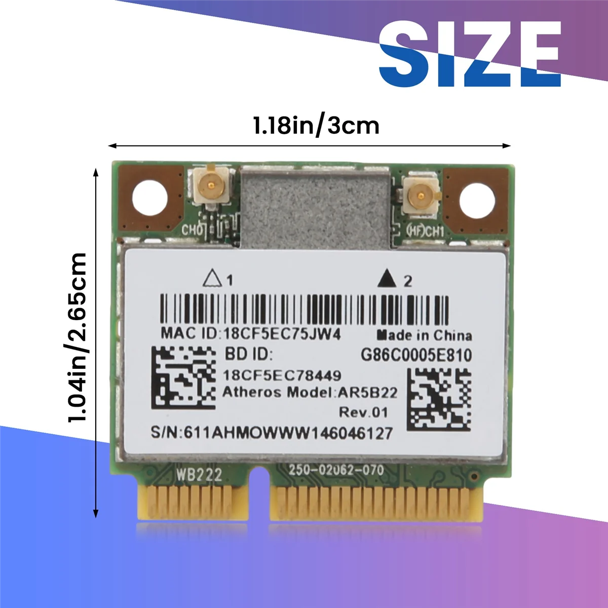 AR5B22 Двухдиапазонная Wi-Fi-карта 2,4/5 ГГц 802.11Ac Bluetooth 4.0 Беспроводная карта WLAN для Lenovo Y400 Y500 Y410P S215 U330 U430 DY
AR5B22 Двухдиапазонная Wi-Fi-карта 2,4/5 ГГц 802.11Ac Bluetooth 4.0 Беспроводная карта WLAN для Lenovo Y400 Y500 Y410P S215 U330 U430 DY