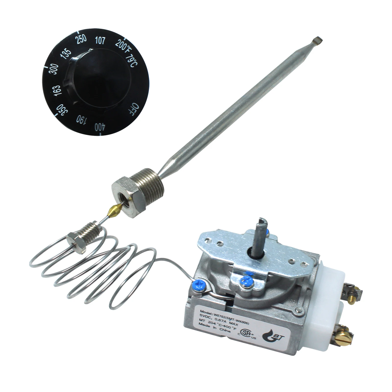 Deep Frying Thermostat Control Replacement Part of Robertshaw Model RX-1-36 Compatible With Pitco 60125401 Thermostat 1/4"
Deep Frying Thermostat Control Replacement Part of Robertshaw Model RX-1-36 Compatible With Pitco 60125401 Thermostat 1/4"