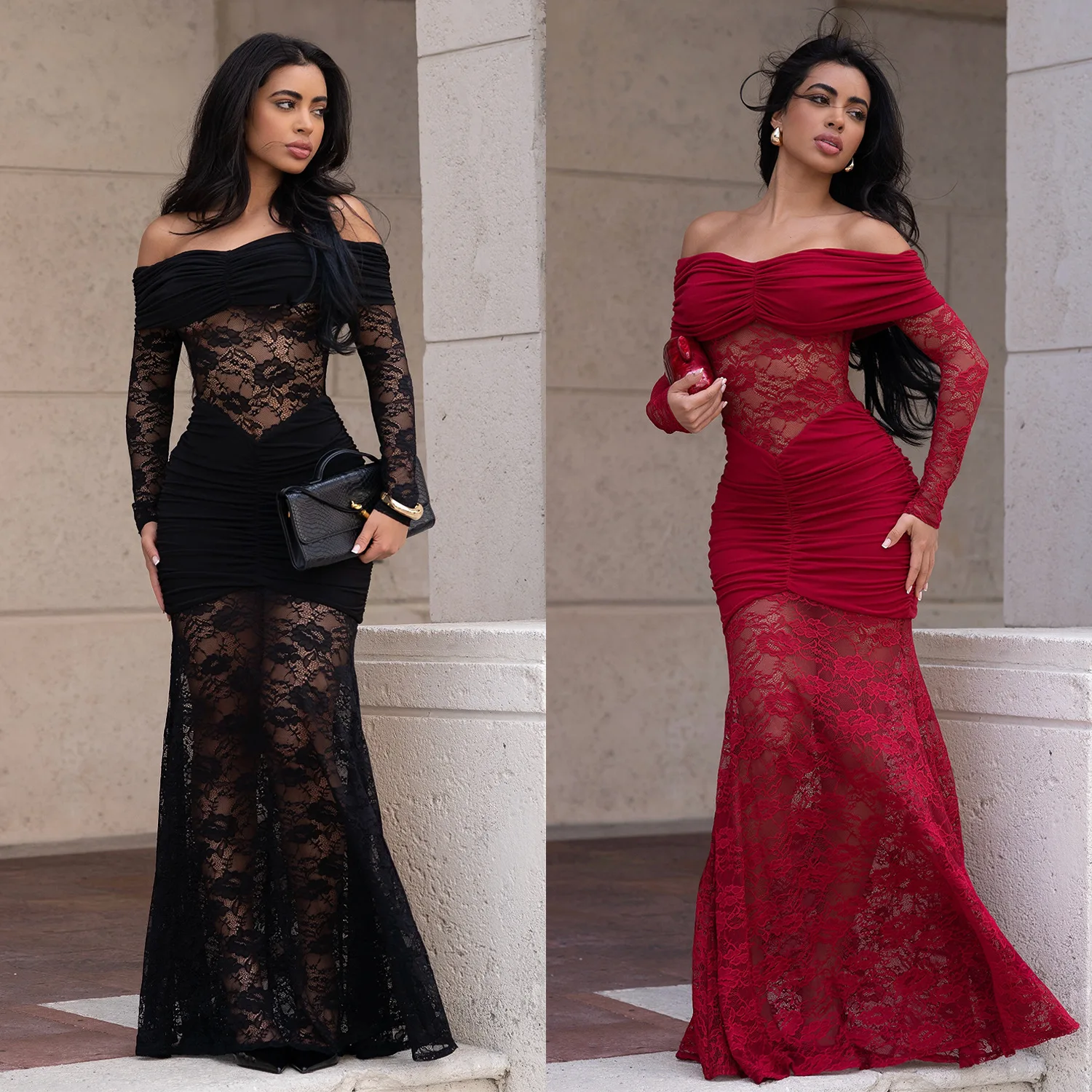 customized Women's adult fashion clothing style sexy one shoulder see through lace hip hugging dress banquet evening dress
customized Women's adult fashion clothing style sexy one shoulder see through lace hip hugging dress banquet evening dress