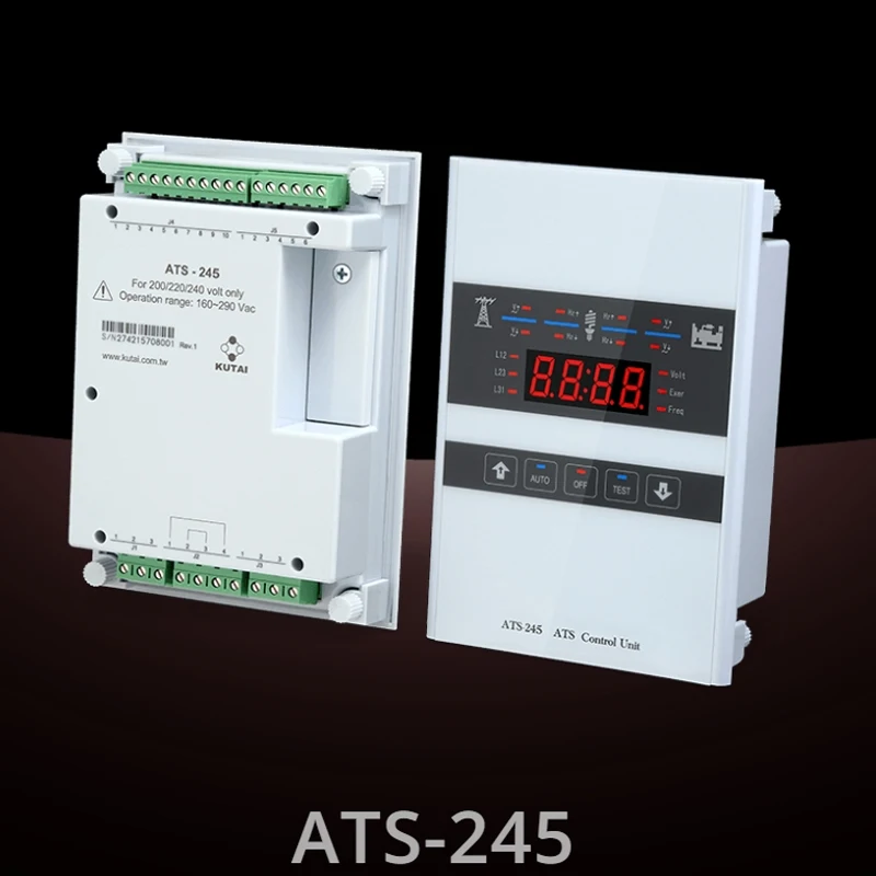 ATS-245 ATS-385 ATS-465 KUTAI Оригинальный генератор Программируемый автоматический переключатель Контроллер генератора Светодиодный экран
ATS-245 ATS-385 ATS-465 KUTAI Оригинальный генератор Программируемый автоматический переключатель Контроллер генератора Светодиодный экран
