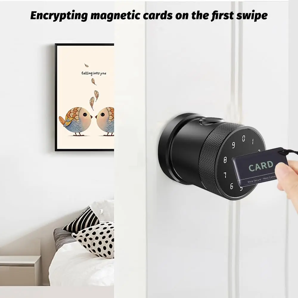 Smart Fingerprint Door Lock 5 Ways Unlock App Control Keypad IC Card Anti-Slip Knob for Home Hotel Office
Smart Fingerprint Door Lock 5 Ways Unlock App Control Keypad IC Card Anti-Slip Knob for Home Hotel Office