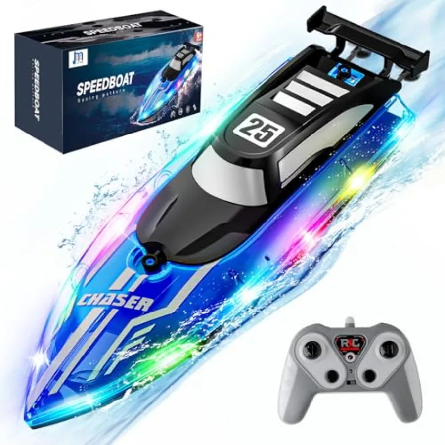 Remote Control Boat for,Fast RC Boat with LED Lights for Pools and Lake, 2.4GHz Fast Racing Speed Remote Boat for for Ages 8-12
Remote Control Boat for,Fast RC Boat with LED Lights for Pools and Lake, 2.4GHz Fast Racing Speed Remote Boat for for Ages 8-12