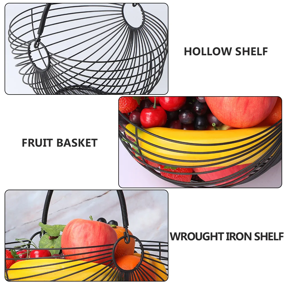 Fruit Basket Multifunctional Baskets Wrought Iron Portable European Style Wire Shelf Drain Hollow Design Strong Capacity Living
Fruit Basket Multifunctional Baskets Wrought Iron Portable European Style Wire Shelf Drain Hollow Design Strong Capacity Living