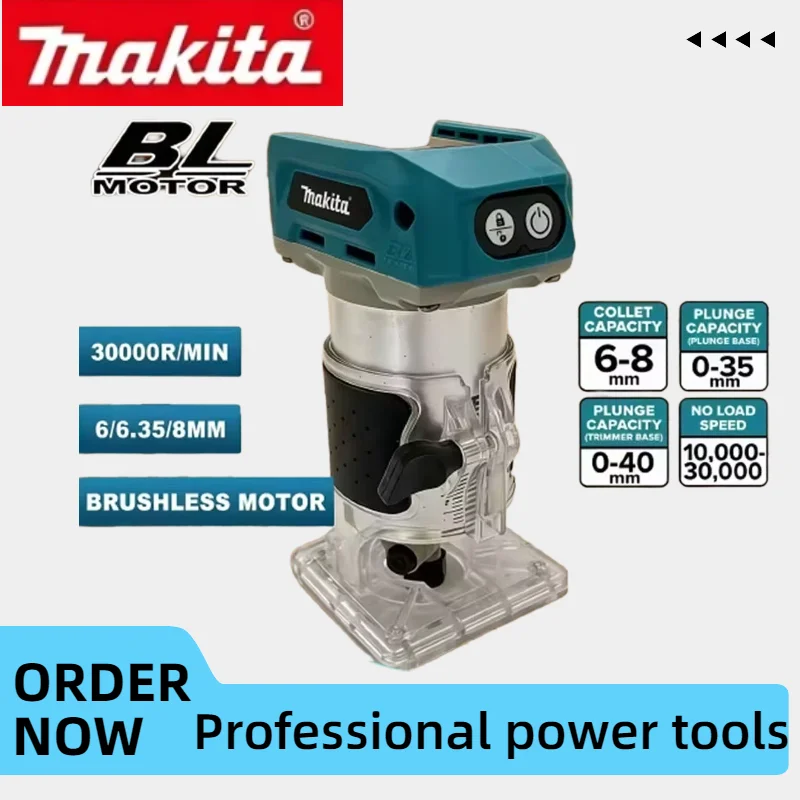 Makita 18V LXT DRT50 Brushless Trimmer Cordless Rechargeable Machine for Slotting Milling and Edge Finishing Work
Makita 18V LXT DRT50 Brushless Trimmer Cordless Rechargeable Machine for Slotting Milling and Edge Finishing Work