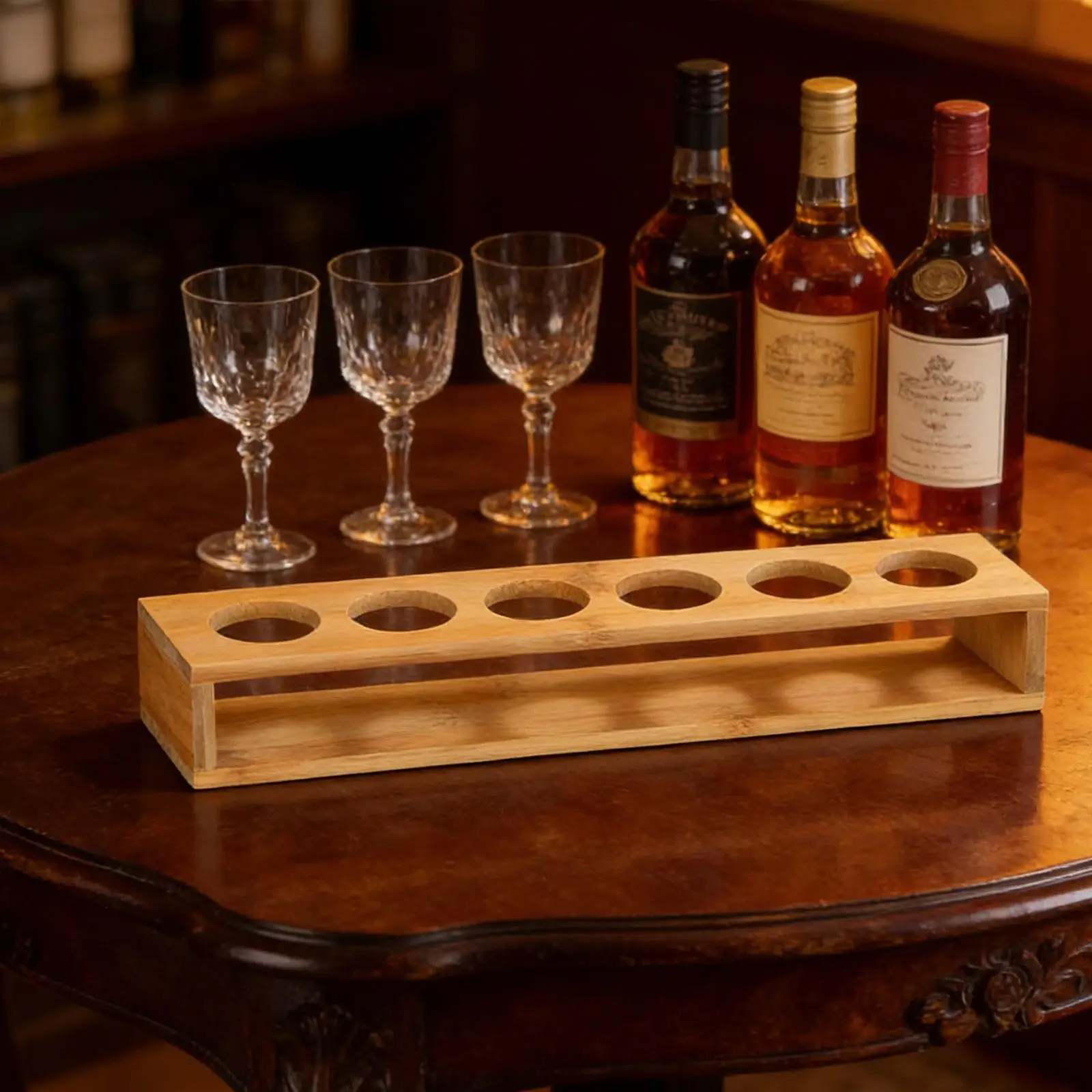 Mug Tray Holder Glasses Stand Cup Organizer Bamboo Serving Tray for Nightclub Party Bar Glassware
Mug Tray Holder Glasses Stand Cup Organizer Bamboo Serving Tray for Nightclub Party Bar Glassware