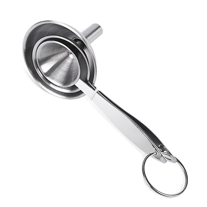 AA91 3 in 1 Funnels for Filling Bottles Stainless Steel Small Kitchen Funnel Set for Transferring Essential Oils Liquid
AA91 3 in 1 Funnels for Filling Bottles Stainless Steel Small Kitchen Funnel Set for Transferring Essential Oils Liquid