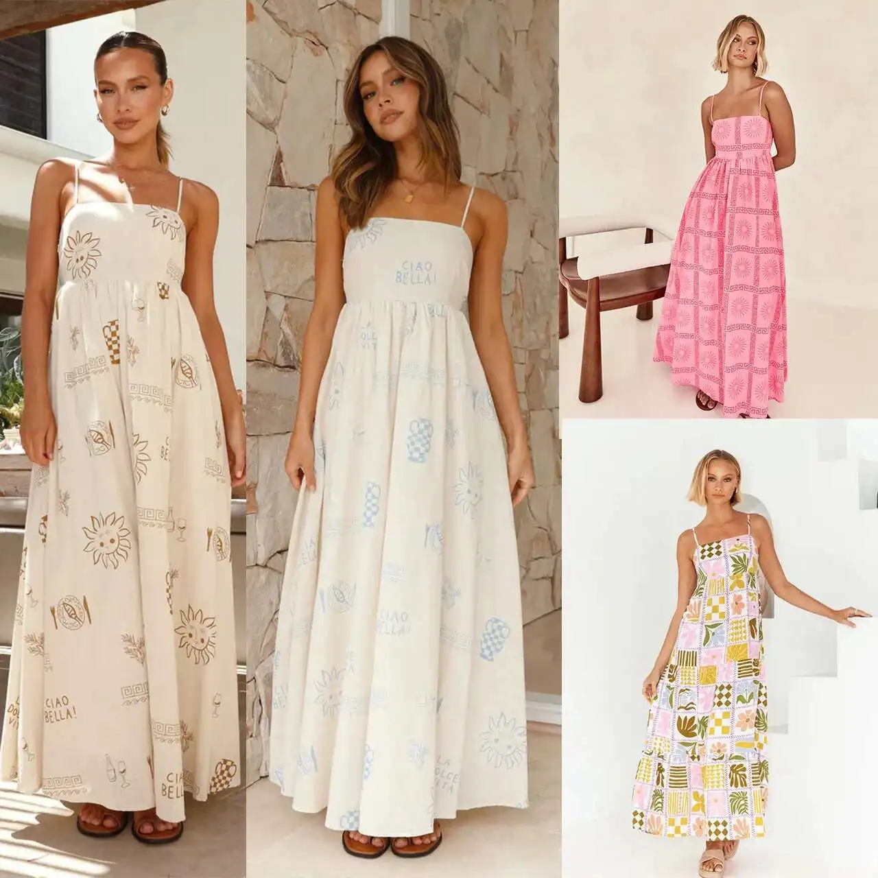 25 Year Summer New Fresh and Fashionable Printed Personalized Back Hollow Suspender Dress Dress Robe Vestido Women Elegant
25 Year Summer New Fresh and Fashionable Printed Personalized Back Hollow Suspender Dress Dress Robe Vestido Women Elegant