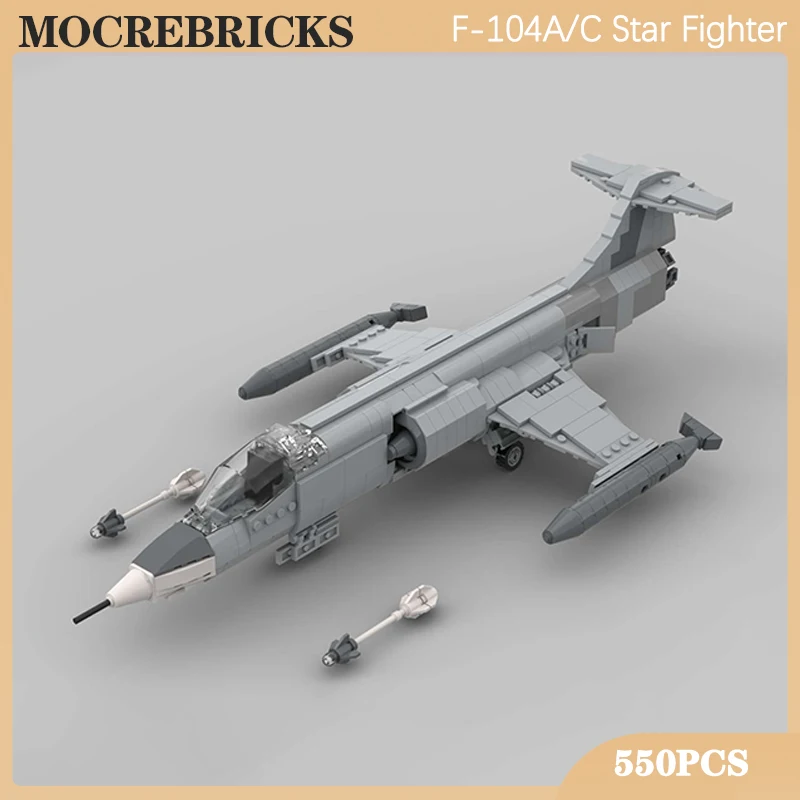WW II Weapon Military Building Block Series F-104A/C Star Fighter MOC Assembled Bricks Toy Aircraft Model Children Xmas Gifts
WW II Weapon Military Building Block Series F-104A/C Star Fighter MOC Assembled Bricks Toy Aircraft Model Children Xmas Gifts