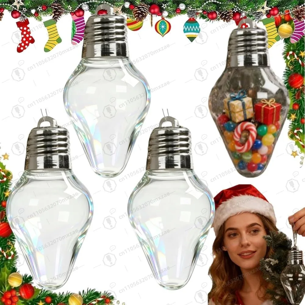Jumbo Christmas Lights Fillable Bulb Jar, Giant Light Bulb Ornament for DIY Xmas Tree Decor & Candy Display (3pcs)
Jumbo Christmas Lights Fillable Bulb Jar, Giant Light Bulb Ornament for DIY Xmas Tree Decor & Candy Display (3pcs)