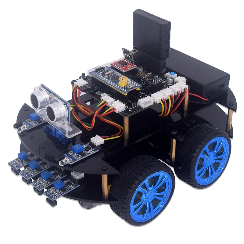 STM32 Smart Car Robot Kit PS Remote Control Tracing Obstacle Avoidance WiFi Bluetooth Electric Game Learning Kit
STM32 Smart Car Robot Kit PS Remote Control Tracing Obstacle Avoidance WiFi Bluetooth Electric Game Learning Kit