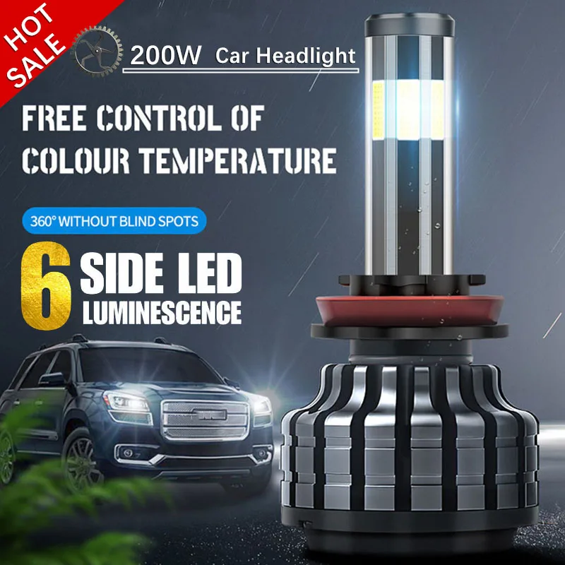 360° Car Headlight H4 H7 High Power 200W Canbus LED Lights H1 H8 H9 9005 9006 HB3 HB4 Turbo Lamp CSP Chip LED Car Bulbs
360° Car Headlight H4 H7 High Power 200W Canbus LED Lights H1 H8 H9 9005 9006 HB3 HB4 Turbo Lamp CSP Chip LED Car Bulbs