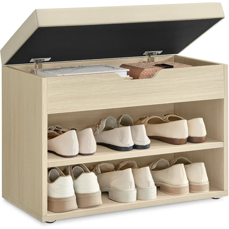 Bench with Cushion, Storage Bench with Padded Seat, Entryway Bench with 3 Storage Compartments, 11.8 x 23.6 x 17.3
Bench with Cushion, Storage Bench with Padded Seat, Entryway Bench with 3 Storage Compartments, 11.8 x 23.6 x 17.3