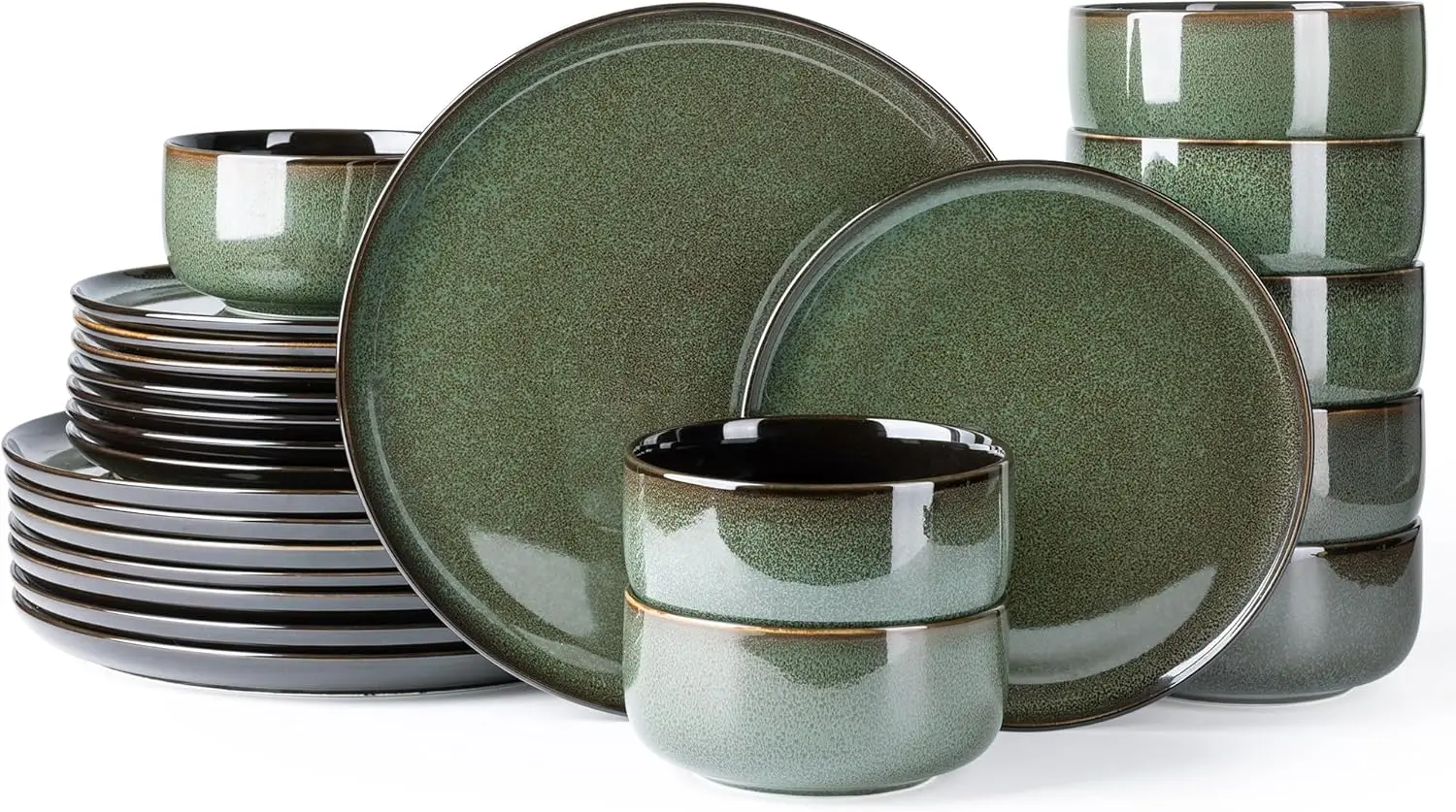 Ceramic Dinnerware Sets for 8,Stoneware Plates and Bowls Sets,Reactive Glaze Dishes Set,Highly Chip and Crack Resistant | Dishwa
Ceramic Dinnerware Sets for 8,Stoneware Plates and Bowls Sets,Reactive Glaze Dishes Set,Highly Chip and Crack Resistant | Dishwa