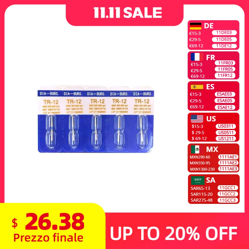 10 упаковок MN TR-12 SR-12 BC-31 TR-25F EX-21EF Стоматологические алмазные боры Высокоскоростной наконечник 450000 об/мин 5 шт./упак. Бор
10 упаковок MN TR-12 SR-12 BC-31 TR-25F EX-21EF Стоматологические алмазные боры Высокоскоростной наконечник 450000 об/мин 5 шт./упак. Бор