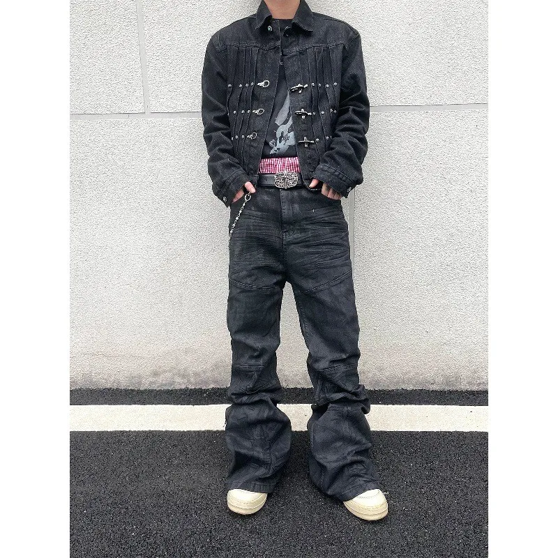 Винтажные мужские джинсы American Street Sle с восковым покрытием, винтажные мужские джинсы со средней талией и сетчатым принтом, прочные прямые брюки
Винтажные мужские джинсы American Street Sle с восковым покрытием, винтажные мужские джинсы со средней талией и сетчатым принтом, прочные прямые брюки