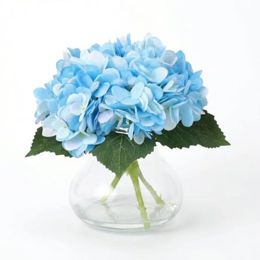 Faux Flowers with Glass Vase, Silk Artificial Flower Arrangement with Faux Water, Fake Flowers in Vase for Table Centerpieces,
Faux Flowers with Glass Vase, Silk Artificial Flower Arrangement with Faux Water, Fake Flowers in Vase for Table Centerpieces,