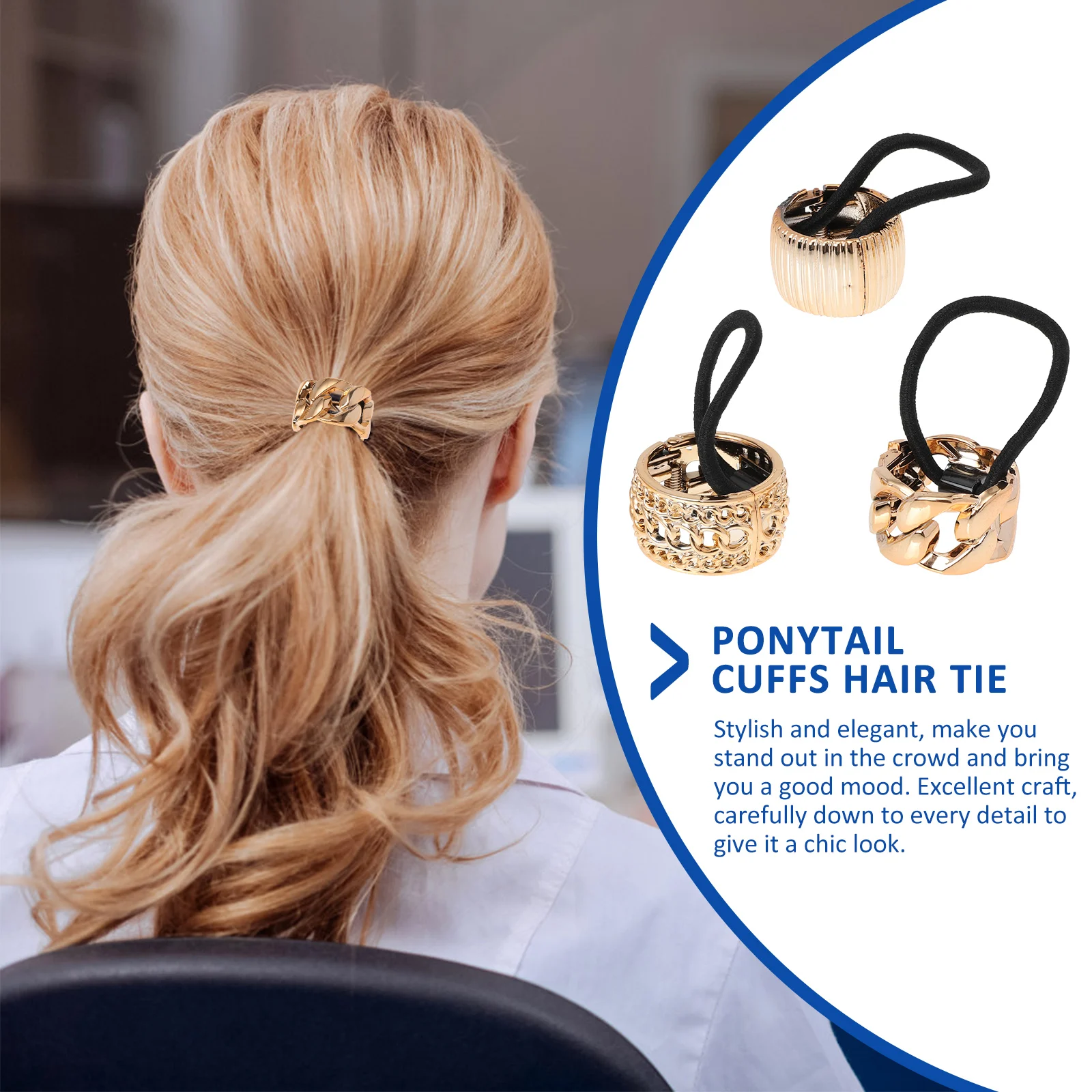 6pcs Ponytail Buckle Electroplated Golden Cuffs Ties Hairpin Plated Band Plastic Stylish Durable Craftsmanship Suitable
6pcs Ponytail Buckle Electroplated Golden Cuffs Ties Hairpin Plated Band Plastic Stylish Durable Craftsmanship Suitable