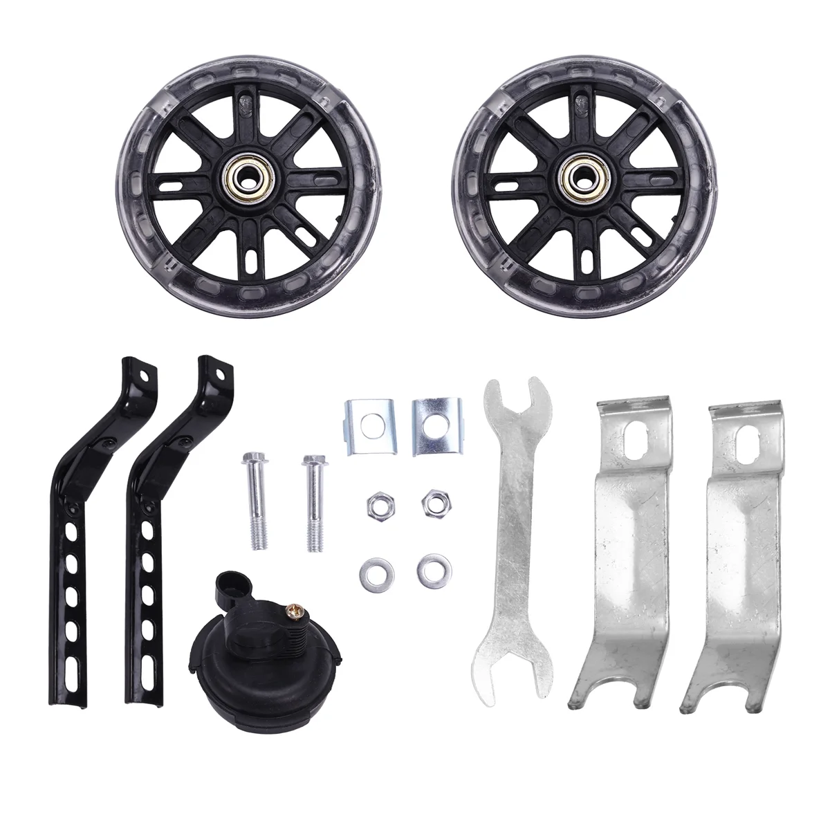 AUU-Bicycle Training Wheels Flash Mute Wheel Bicycle Stabiliser Mounted Kit with Bell for Bikes of 12 14 16 18 20 Inch
AUU-Bicycle Training Wheels Flash Mute Wheel Bicycle Stabiliser Mounted Kit with Bell for Bikes of 12 14 16 18 20 Inch