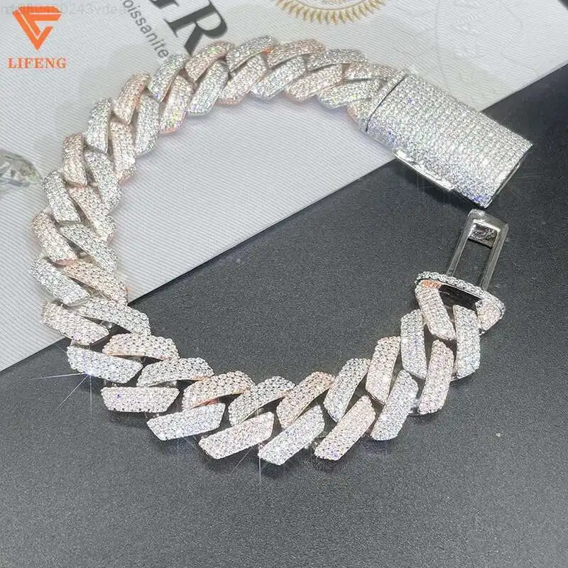 Fashion Jewelry Two Tone 925 Sterling Silver Luxury Custom Hip Hop Iced Out Vvs Moissanite Cuabn Link Bracelets Chain
Fashion Jewelry Two Tone 925 Sterling Silver Luxury Custom Hip Hop Iced Out Vvs Moissanite Cuabn Link Bracelets Chain