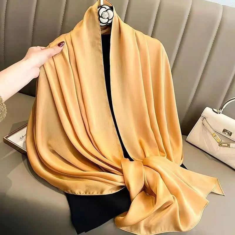 Women's Four Seasons New Solid-Color Imitated Silk Thin Scarf Spend Vacation By Sea Sunscreen Shawl Office Air Conditioner Cappa
Women's Four Seasons New Solid-Color Imitated Silk Thin Scarf Spend Vacation By Sea Sunscreen Shawl Office Air Conditioner Cappa