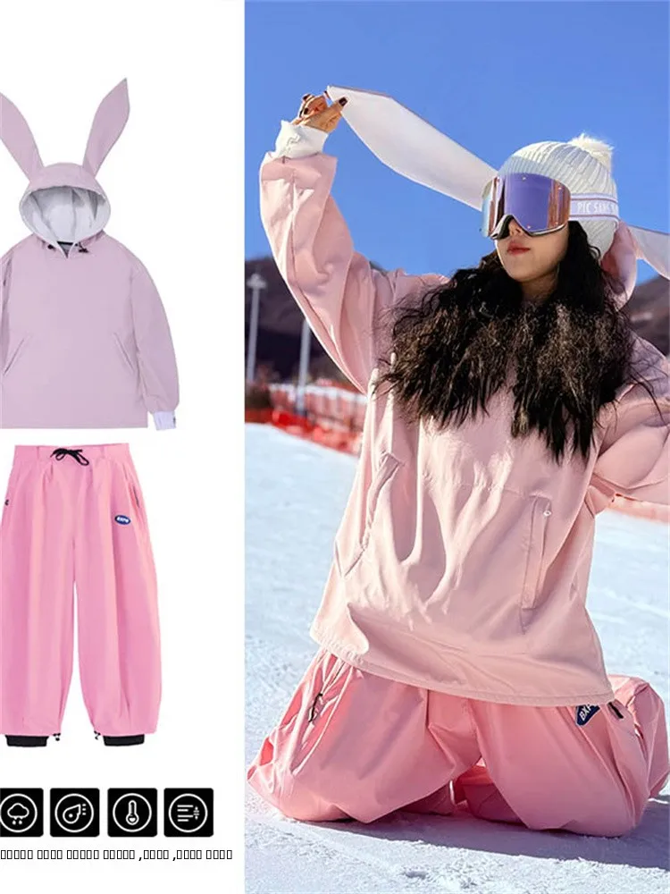Розовый утепленный зимний лыжный костюм унисекс, комплект из двух предметов, ветрозащитный, водонепроницаемый, для горного туризма, снегозащитные брюки, повседневный стиль
Розовый утепленный зимний лыжный костюм унисекс, комплект из двух предметов, ветрозащитный, водонепроницаемый, для горного туризма, снегозащитные брюки, повседневный стиль
