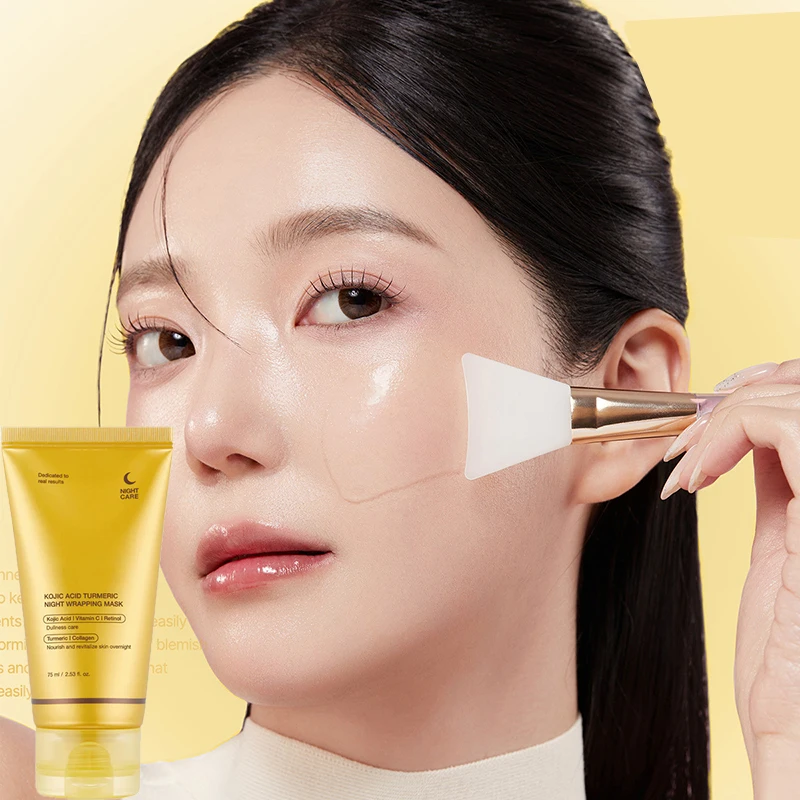 Kojic Acid Turmeric Night Wrapping Facial Mask With Collagen Retinol Brightening Peel-off Mask Improve Dullness Skin Care 75ml
Kojic Acid Turmeric Night Wrapping Facial Mask With Collagen Retinol Brightening Peel-off Mask Improve Dullness Skin Care 75ml