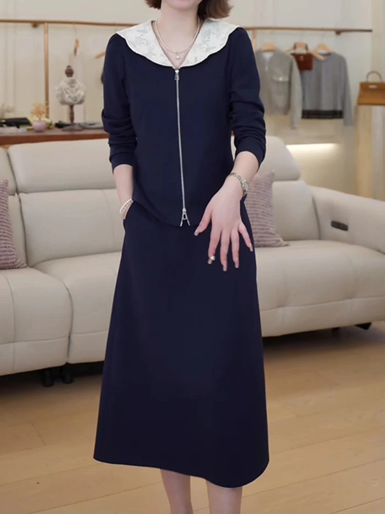 Faionable Lazy Sle Women's Outfit Autumn 2025 New Hoodie Skirt Commute Versatile Two-Piece Set mid High Waist Straight Leg
Faionable Lazy Sle Women's Outfit Autumn 2025 New Hoodie Skirt Commute Versatile Two-Piece Set mid High Waist Straight Leg